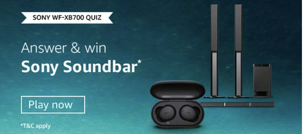 Amazon Sony WF-XB700 Quiz Answers – Sony Soundbar Quiz