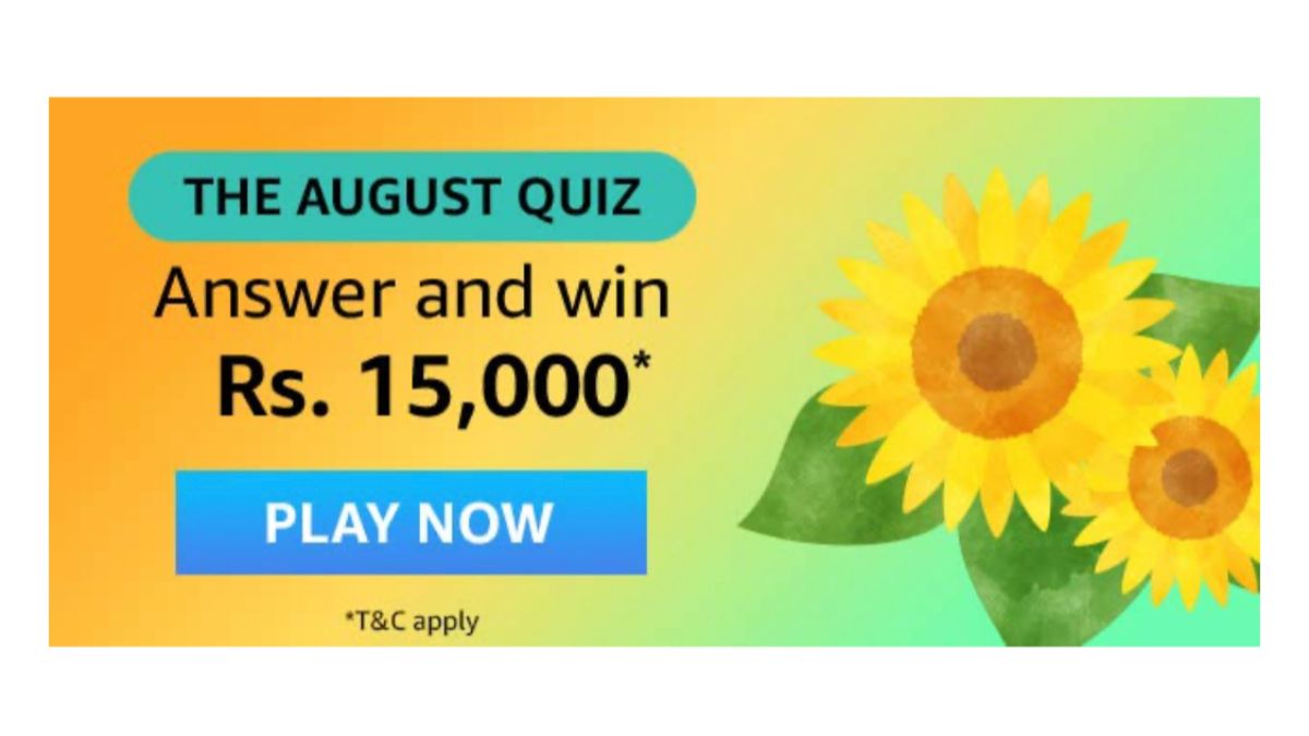 Amazon The August Quiz Answers -Win Rs.15000 Balance