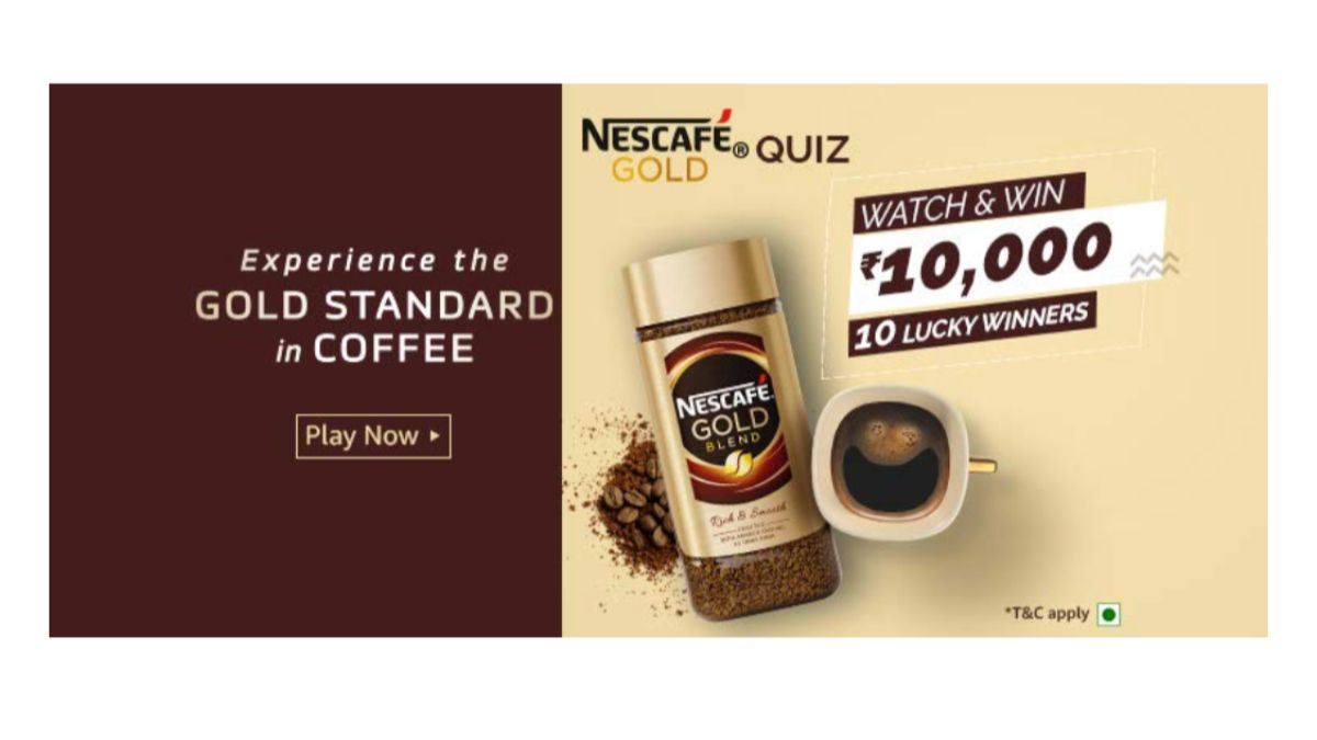 Amazon Nescafe Gold Quiz Answers -Win Rs.10000 Balance